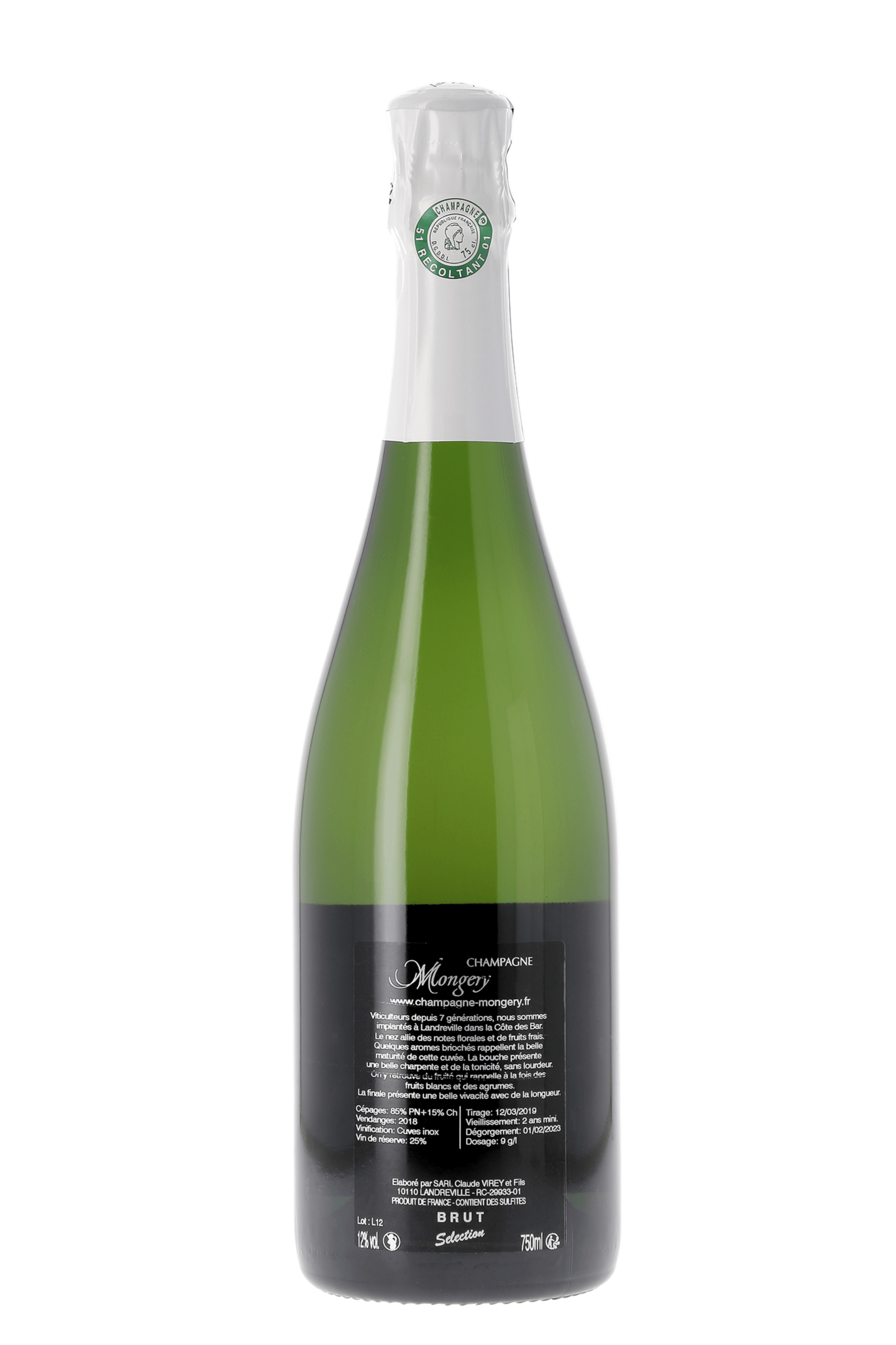 Champagne Sélection Brut Champagne Mongery NM - frontbs