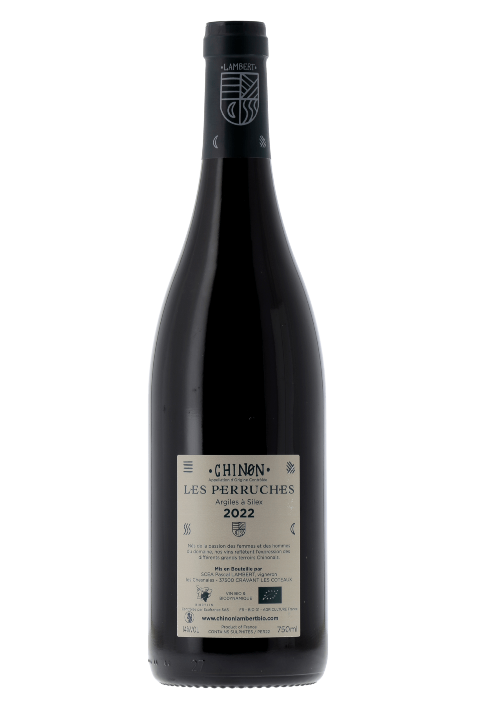 Chinon Les Perruches Domaine Lambert 2022 - frontbs
