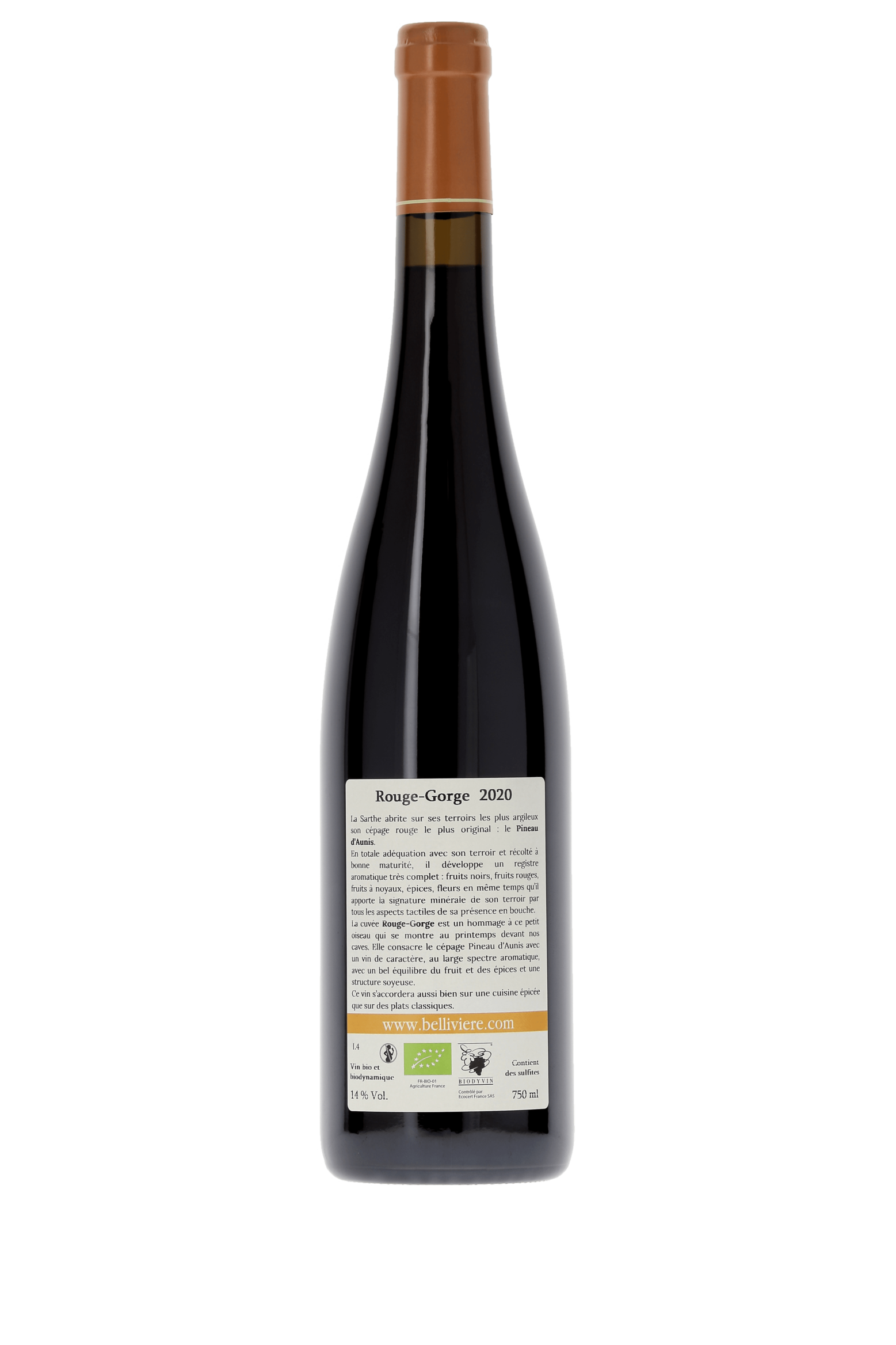 Coteaux du Loir Rouge-Gorge Domaine de Bellivière 2020 - frontbs