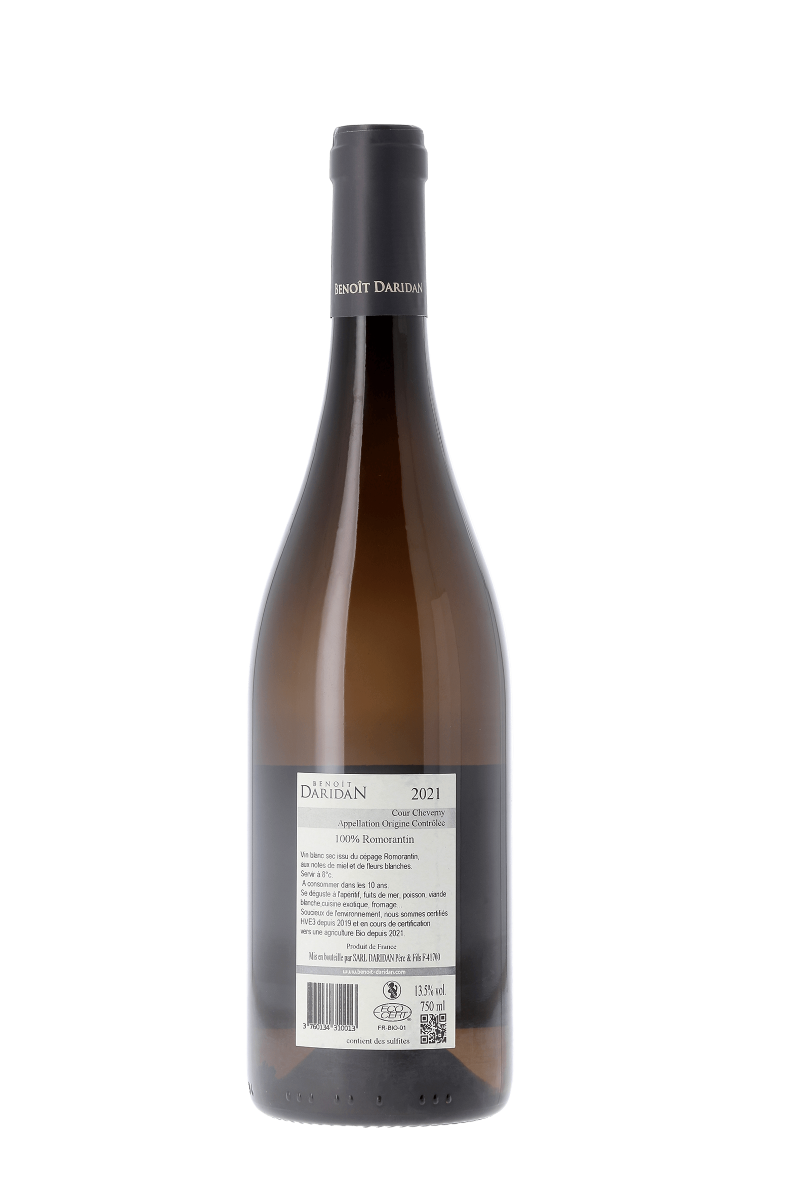 Cour-Cheverny Vieilles Vignes Domaine Daridan 2021 - frontbs