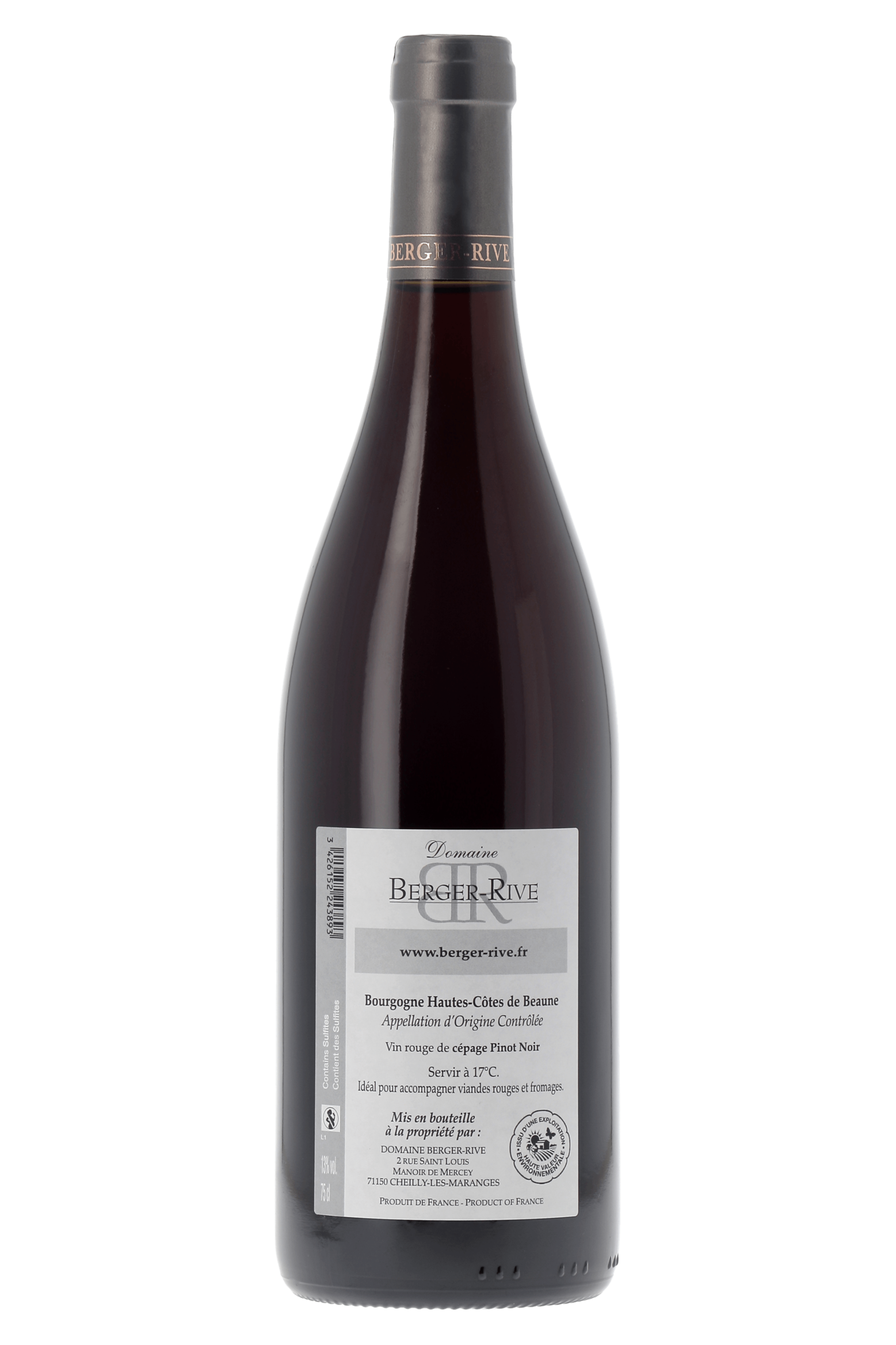 Hautes-Côtes de Beaune Domaine Berger-Rive 2021 - frontbs