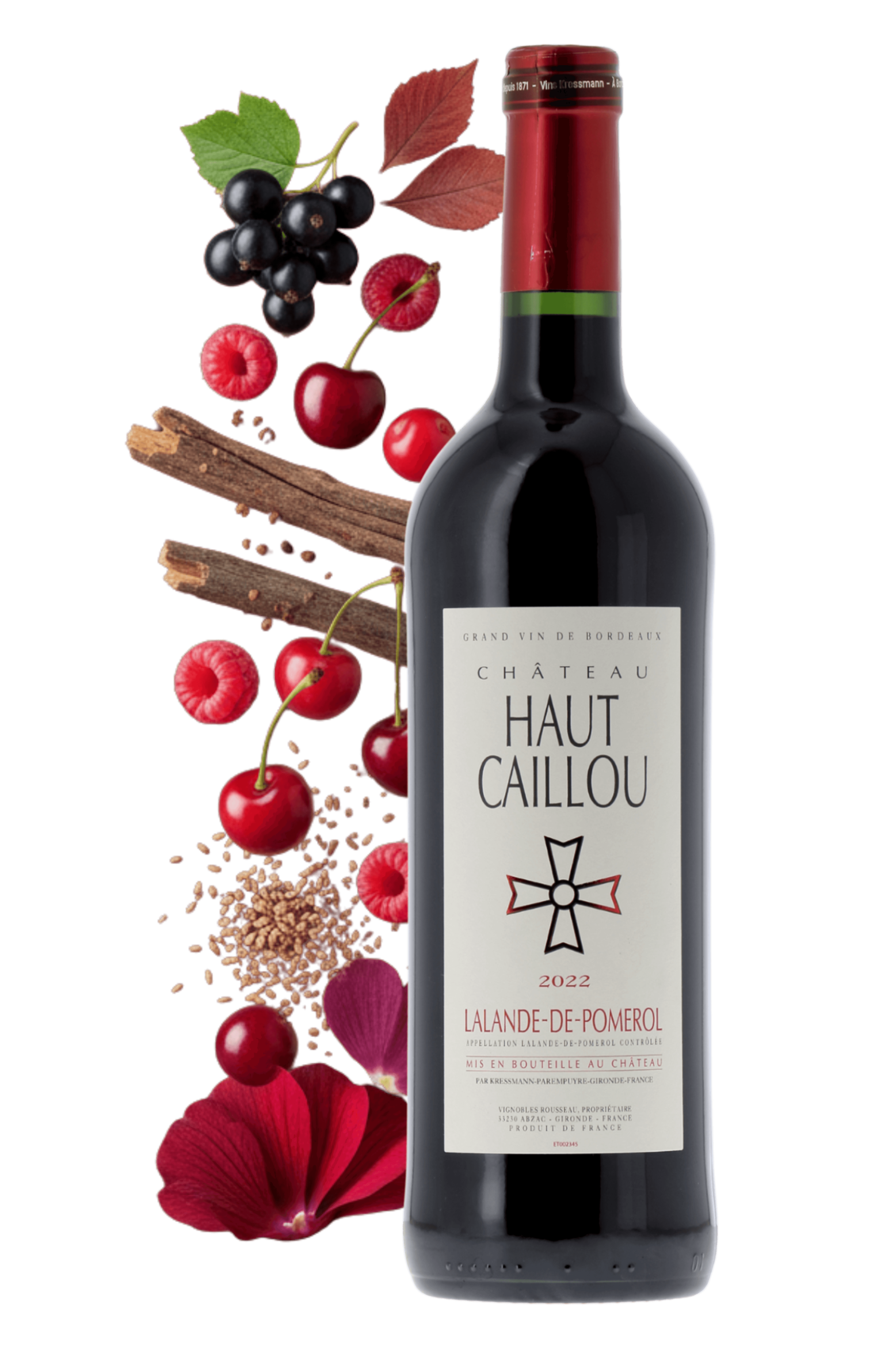 Lalande-de-Pomerol Château Haut Caillou 2022 - frontbs