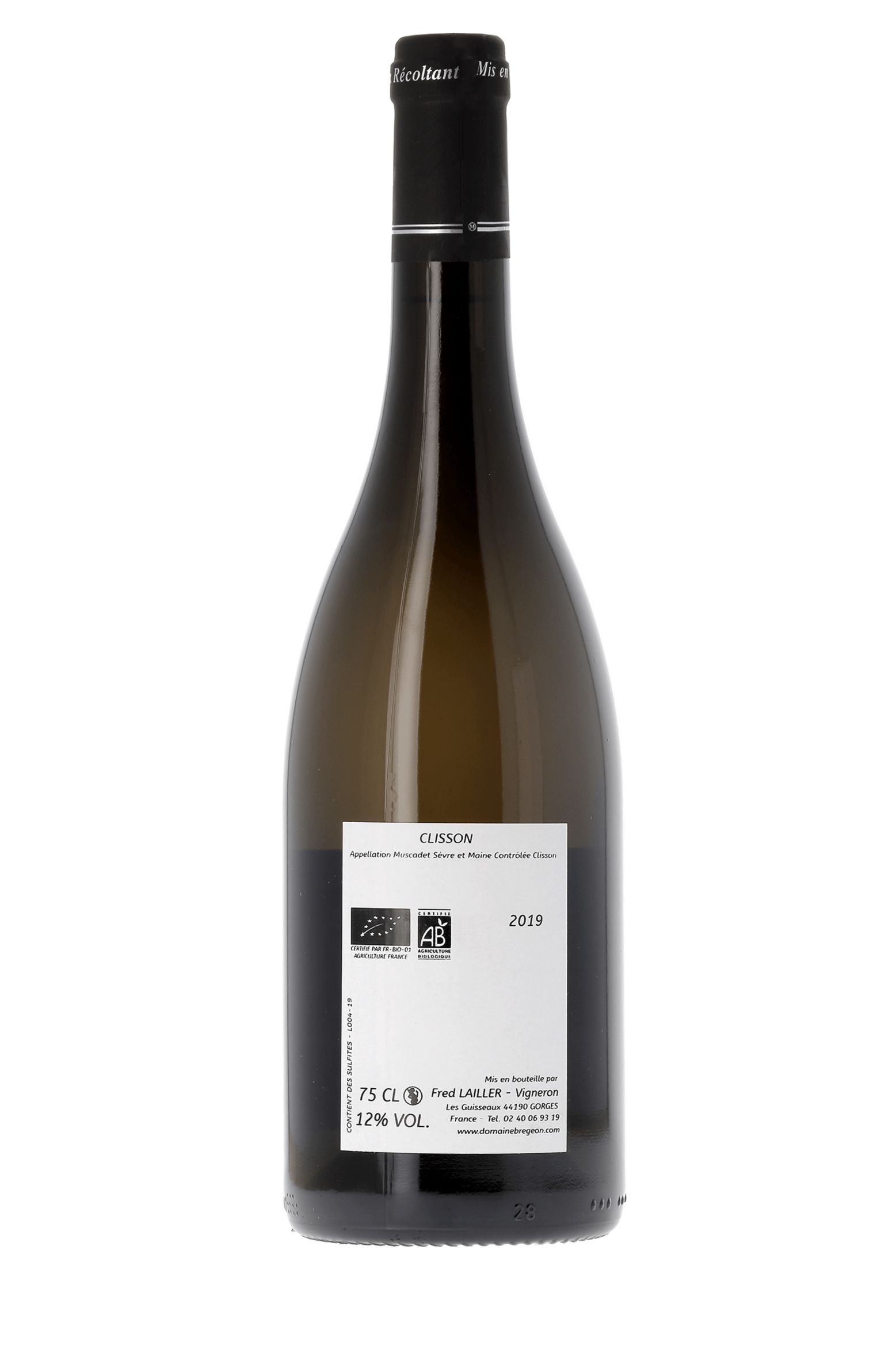 Muscadet Sèvre et Maine Clisson La Molette Domaine Brégeon 2019 - frontbs