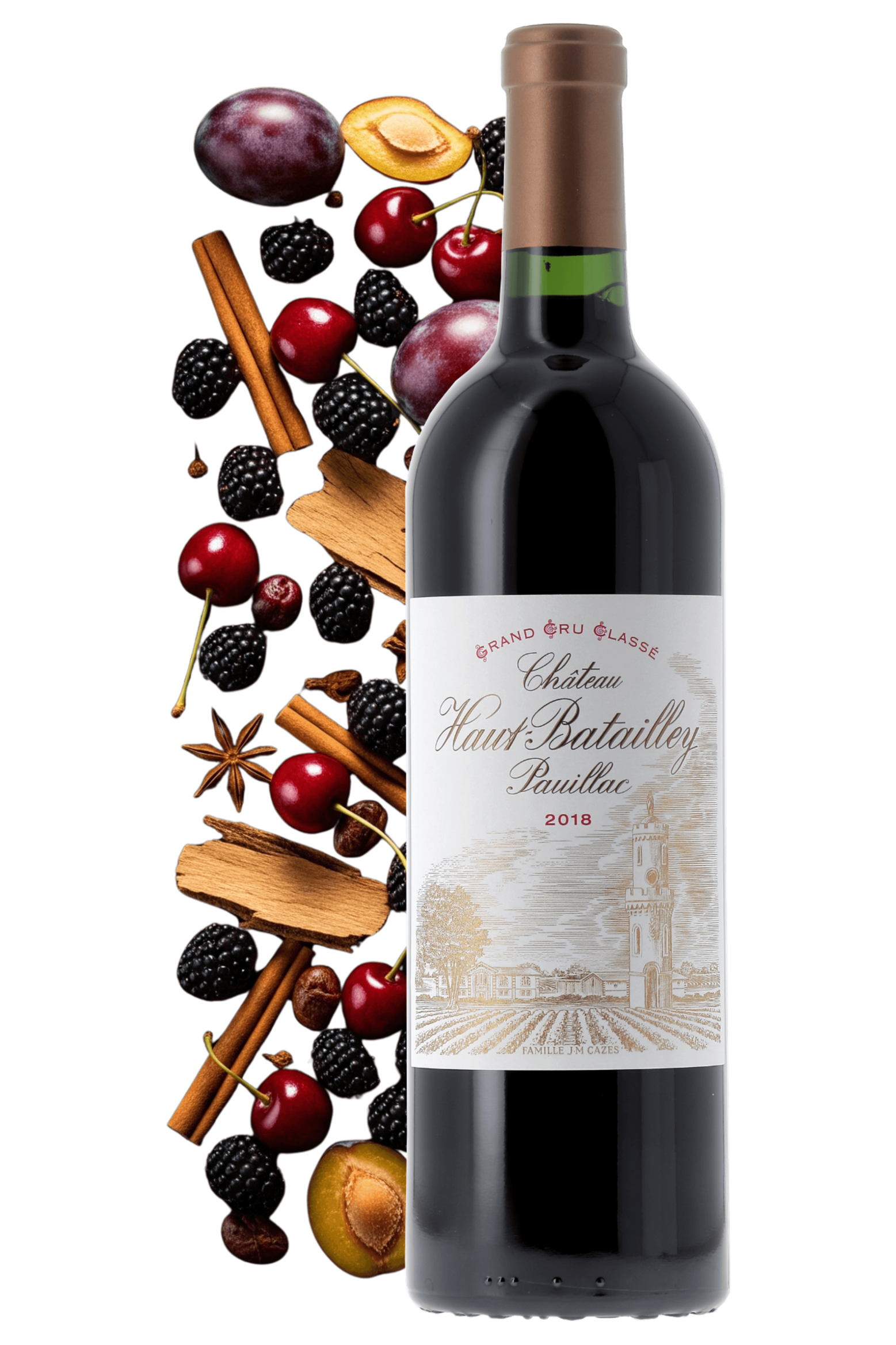 Pauillac 5ème Cru Classé Château Haut-Batailley 2018 - frontbs