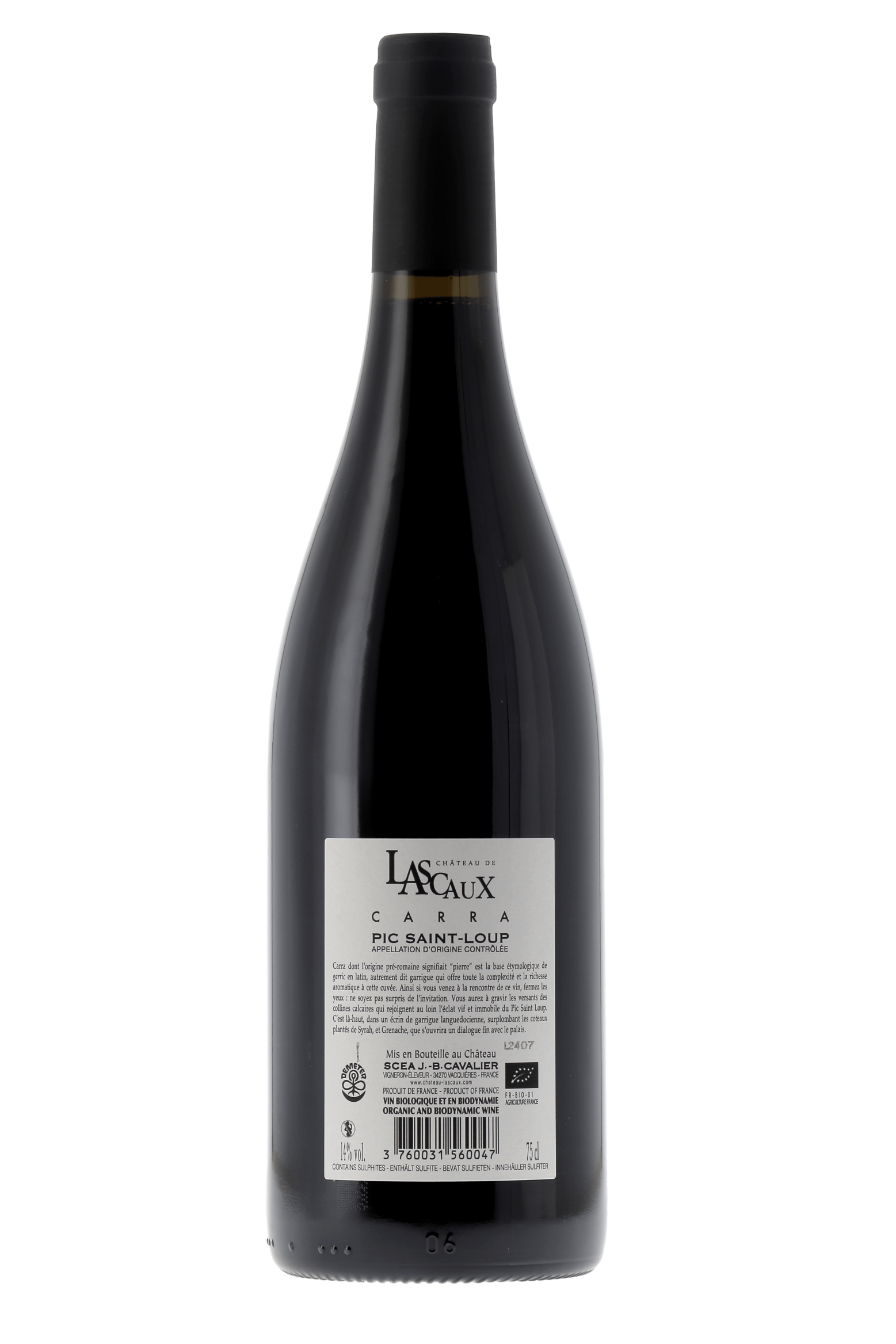 Pic Saint-Loup Carra Château Lascaux 2022 - frontbs