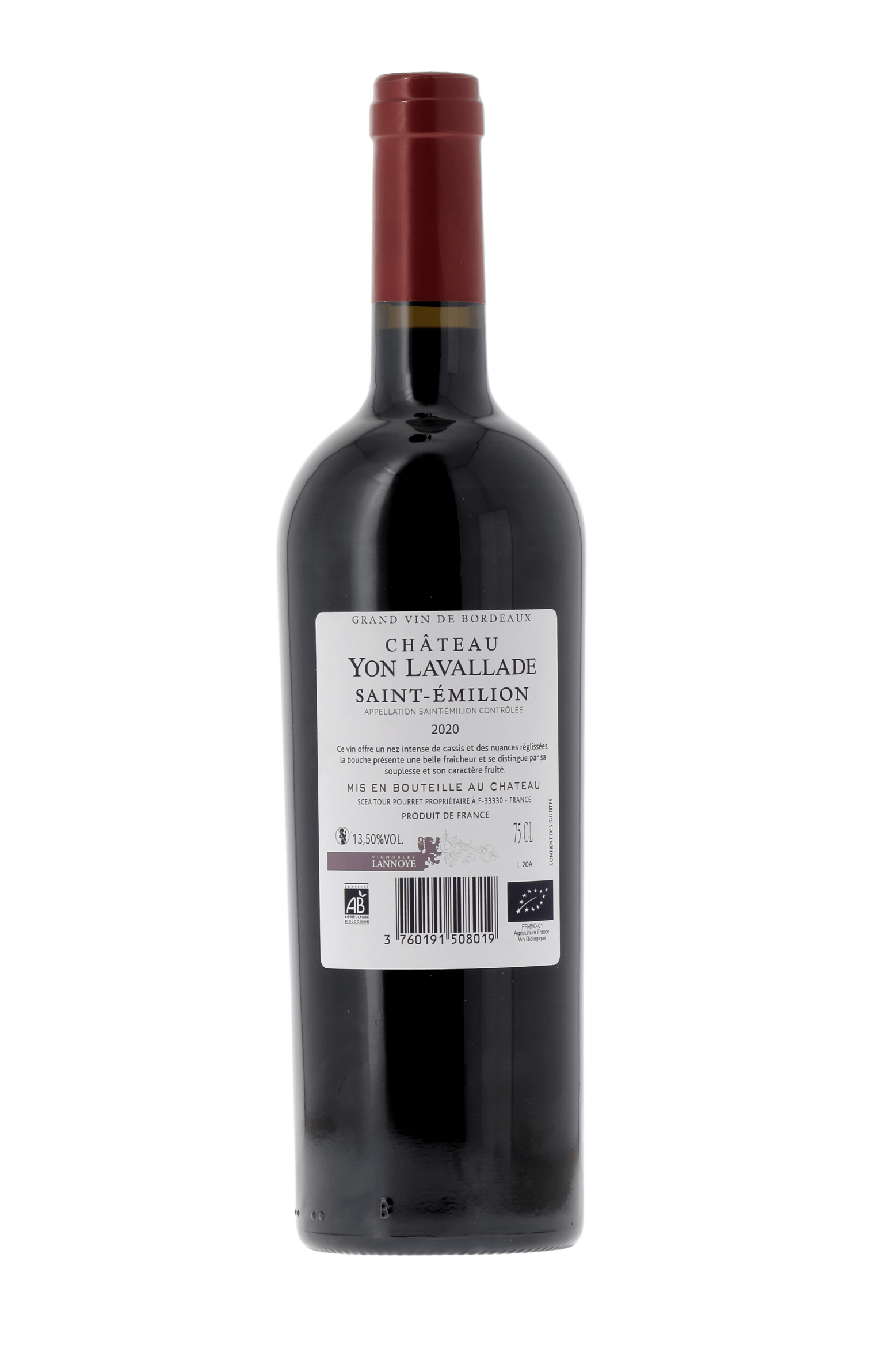 Saint-Emilion Château Yon Lavallade 2020 - frontbs