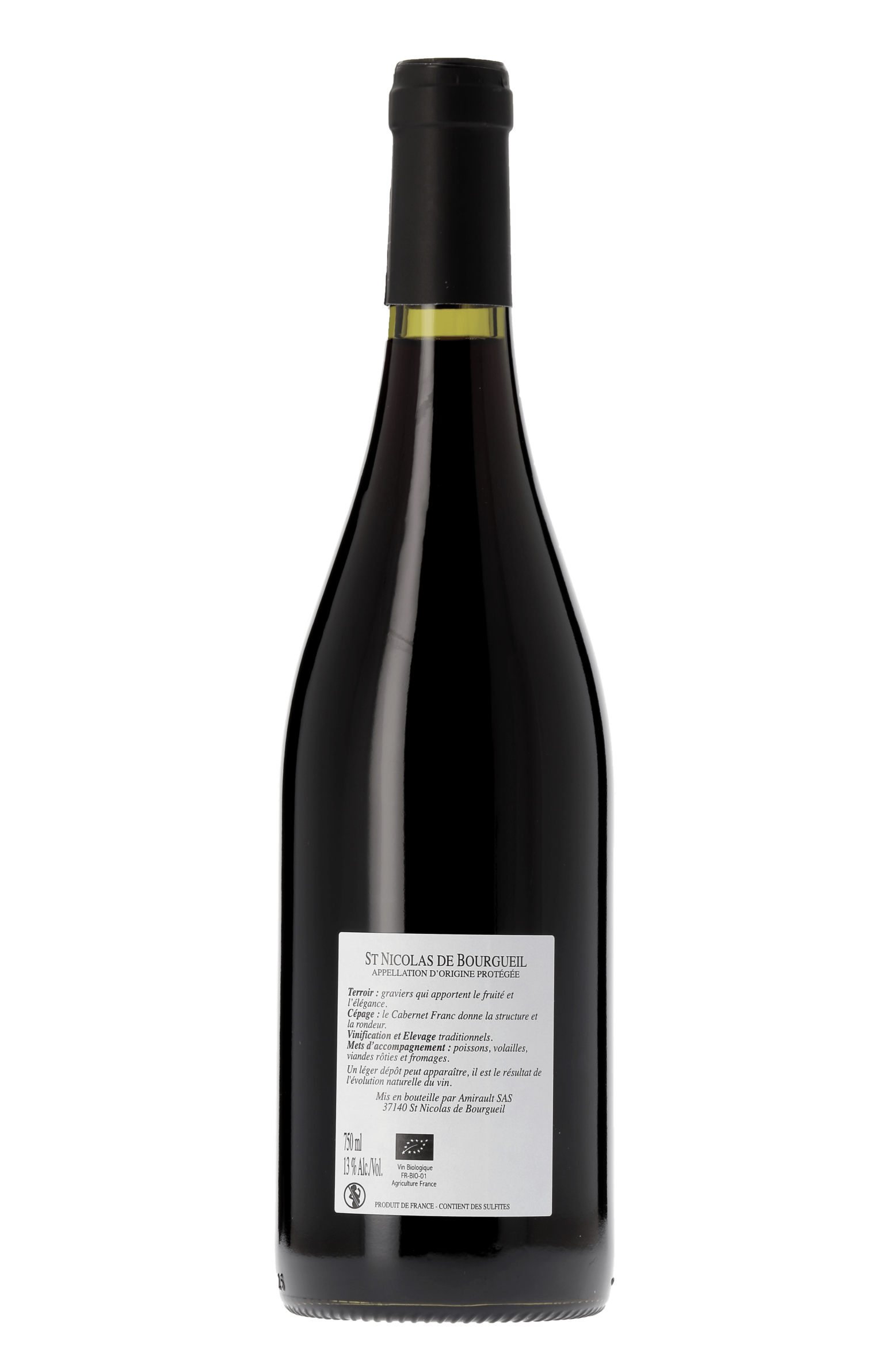 Saint-Nicolas-de-Bourgueil Les Gravières Domaine Amirault - Clos des Quarterons 2019 - frontbs