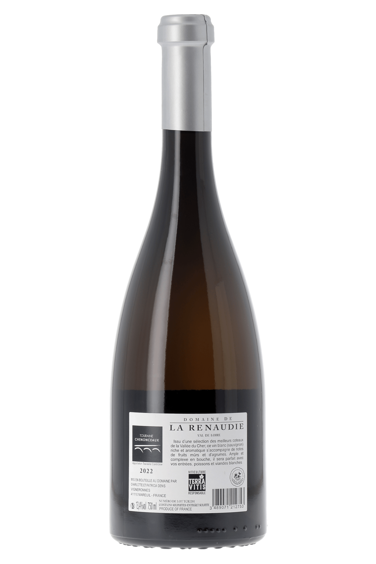 Touraine Chenonceaux Domaine De La Renaudie 2022 - frontbs