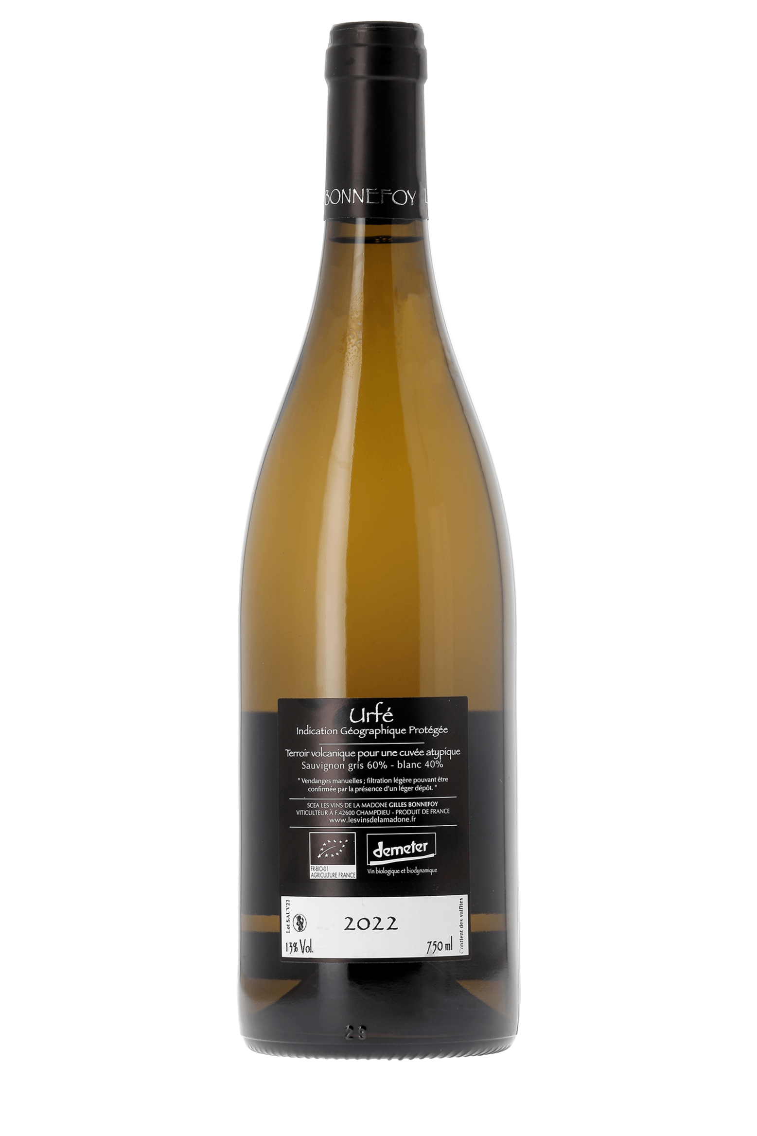 Urfé Sauvignon Gris et Blanc Les Vins de la Madone 2022 - frontbs