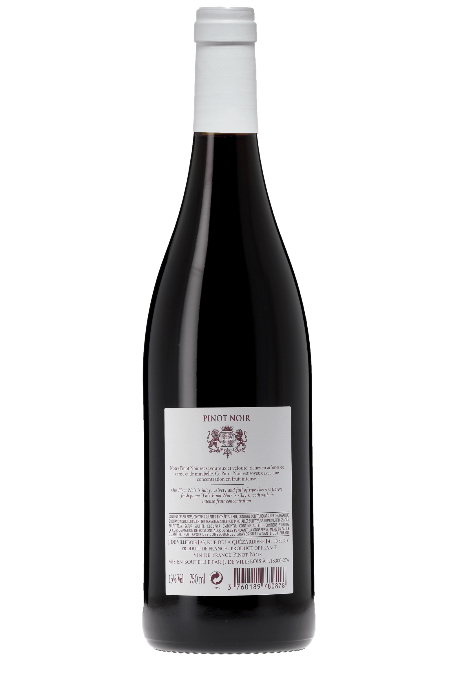 Vin de France J. de Villebois 2022 - frontbs