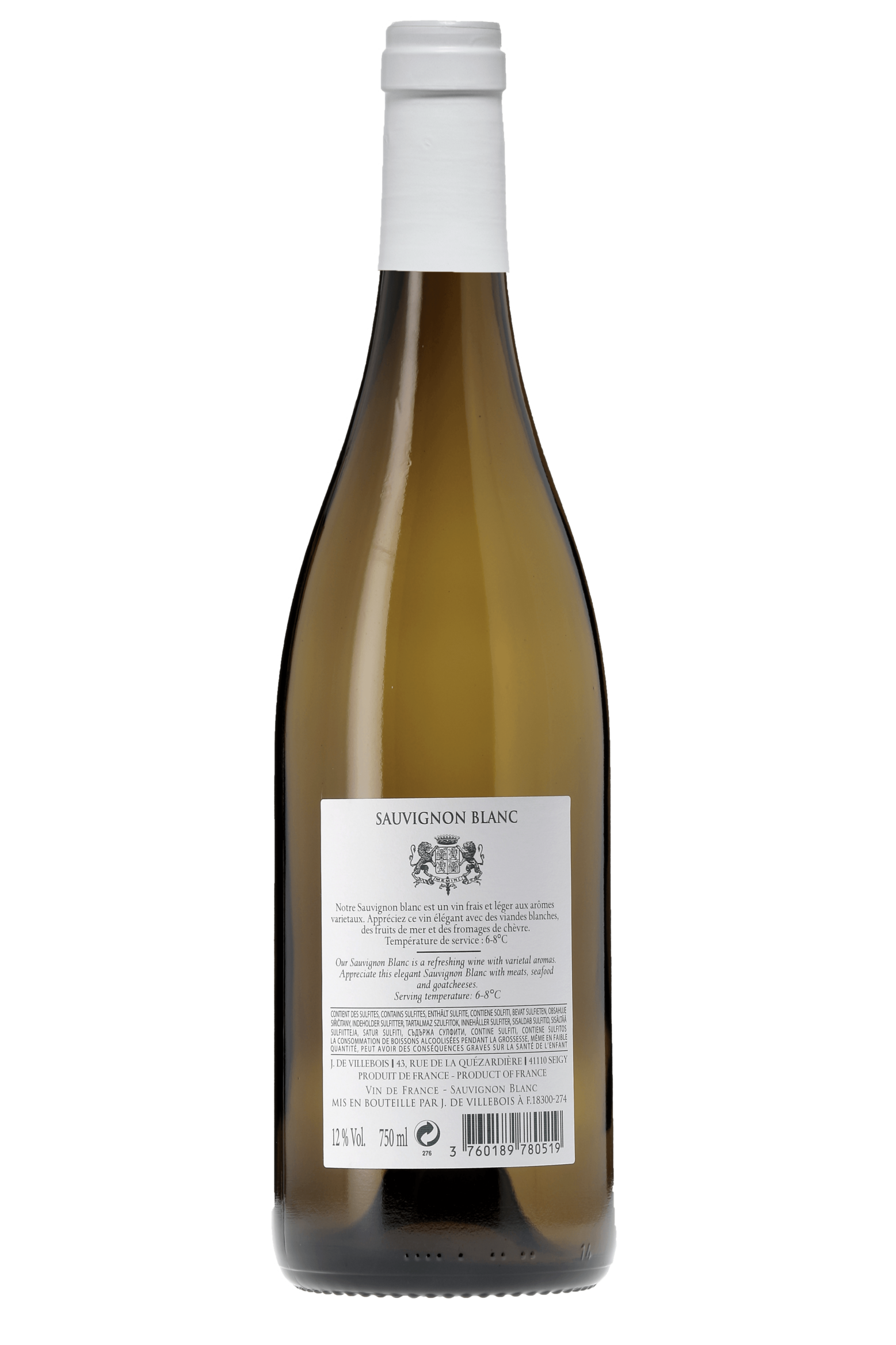 Vin de France J. de Villebois 2023 - frontbs