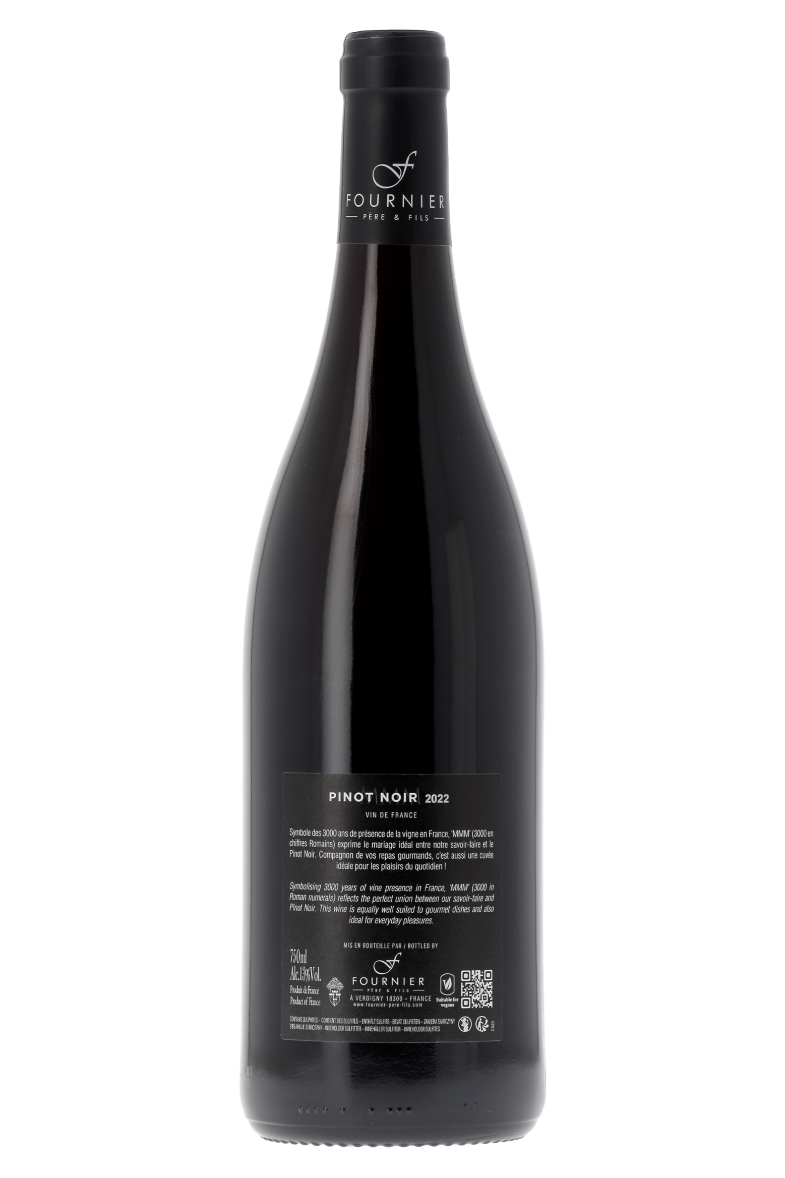 Vin de France MMM Pinot Noir Fournier Père et Fils 2022 - frontbs