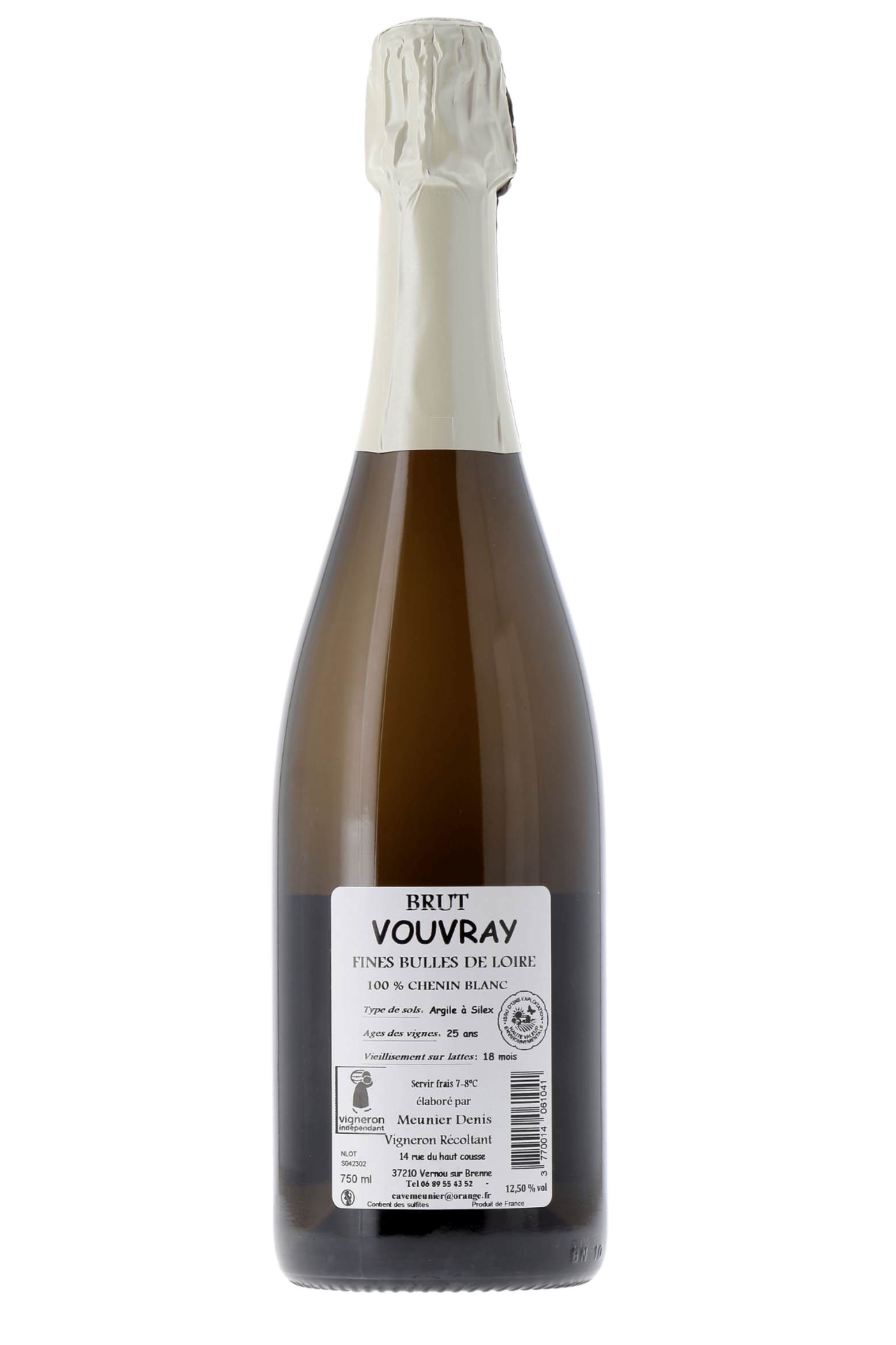 Vouvray Brut Domaine Denis Meunier - frontbs