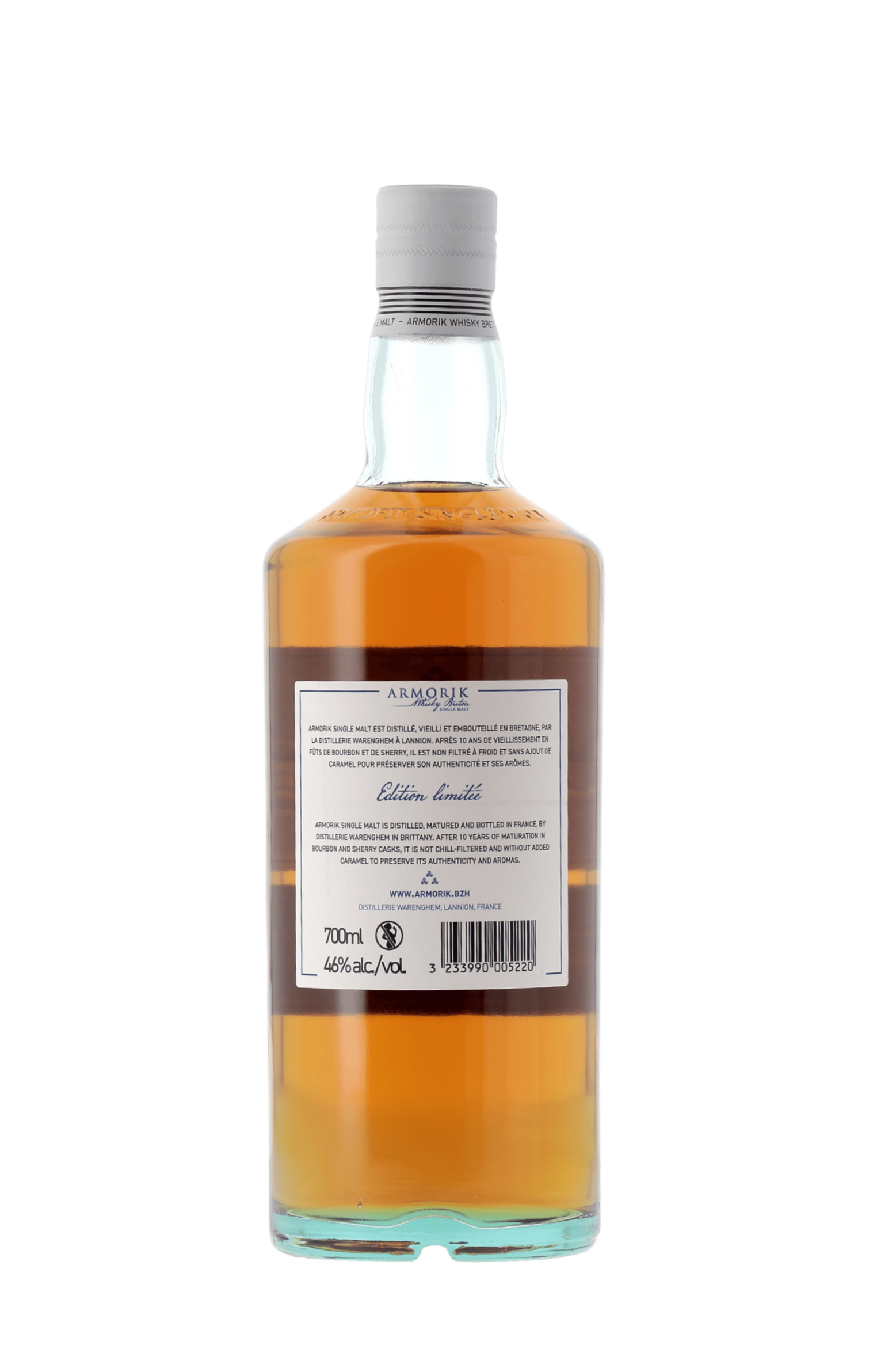 Whisky Armorik 10 ans Distillerie Warenghem 70cl - frontbs