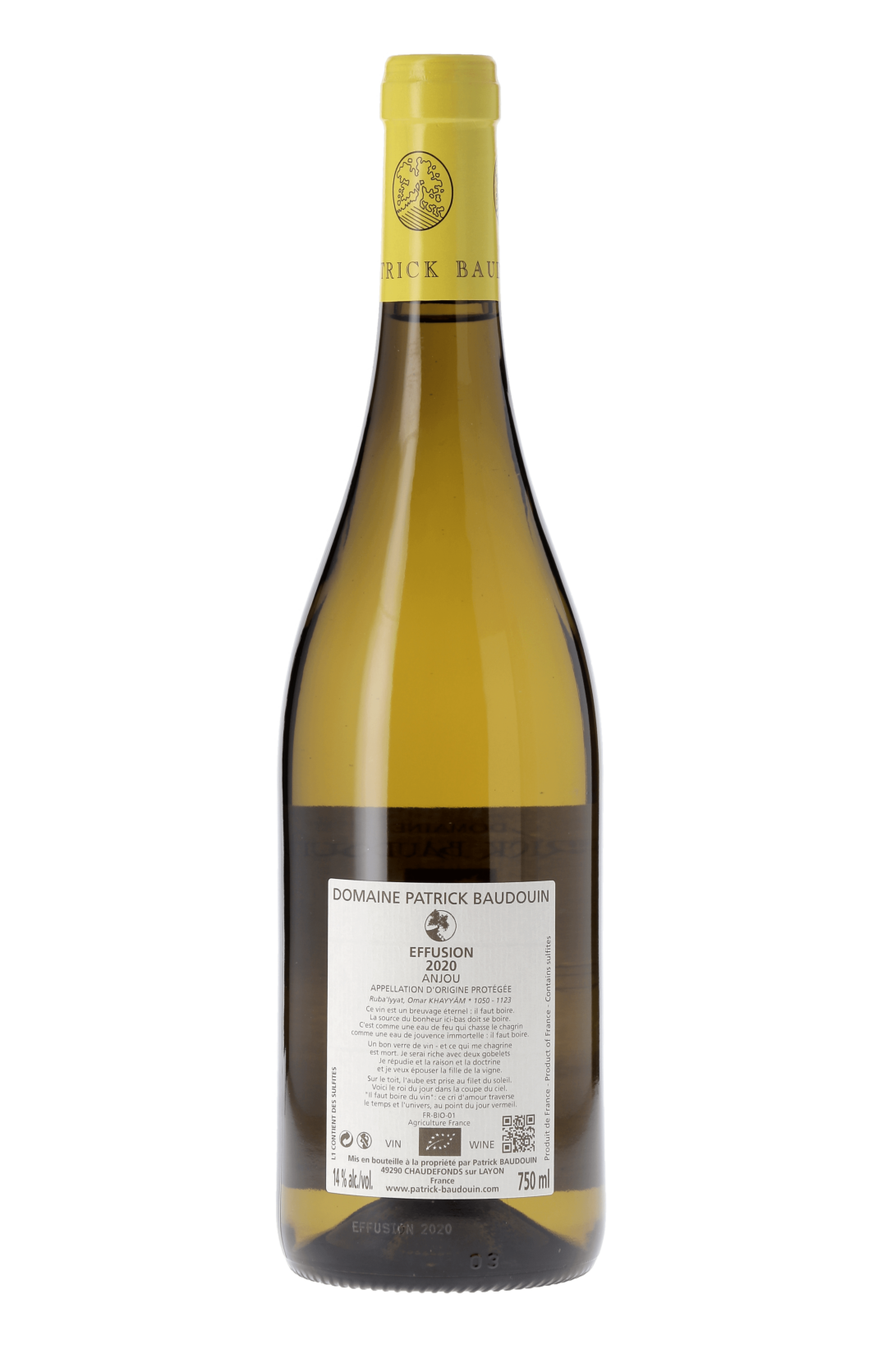 Anjou Effusion Domaine Patrick Baudoin 2020 - frontbs