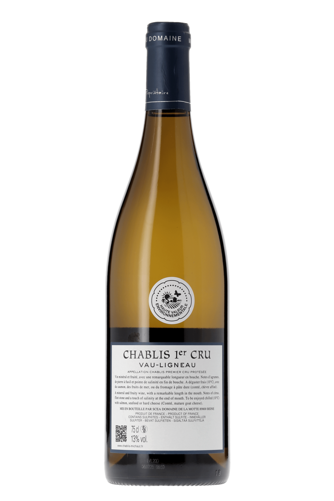 Chablis Premier Cru Vau-Ligneau Domaine de la Motte 2020 - frontbs