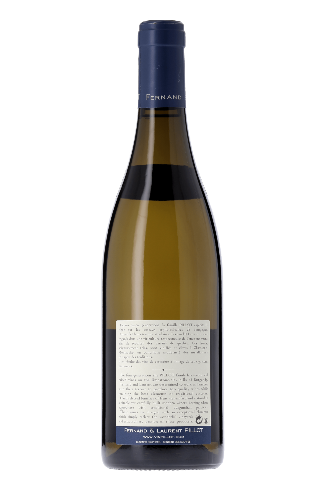Chassagne-Montrachet Premier Cru Vide Bourse Domaine Fernand et Laurent Pillot 2018 - frontbs