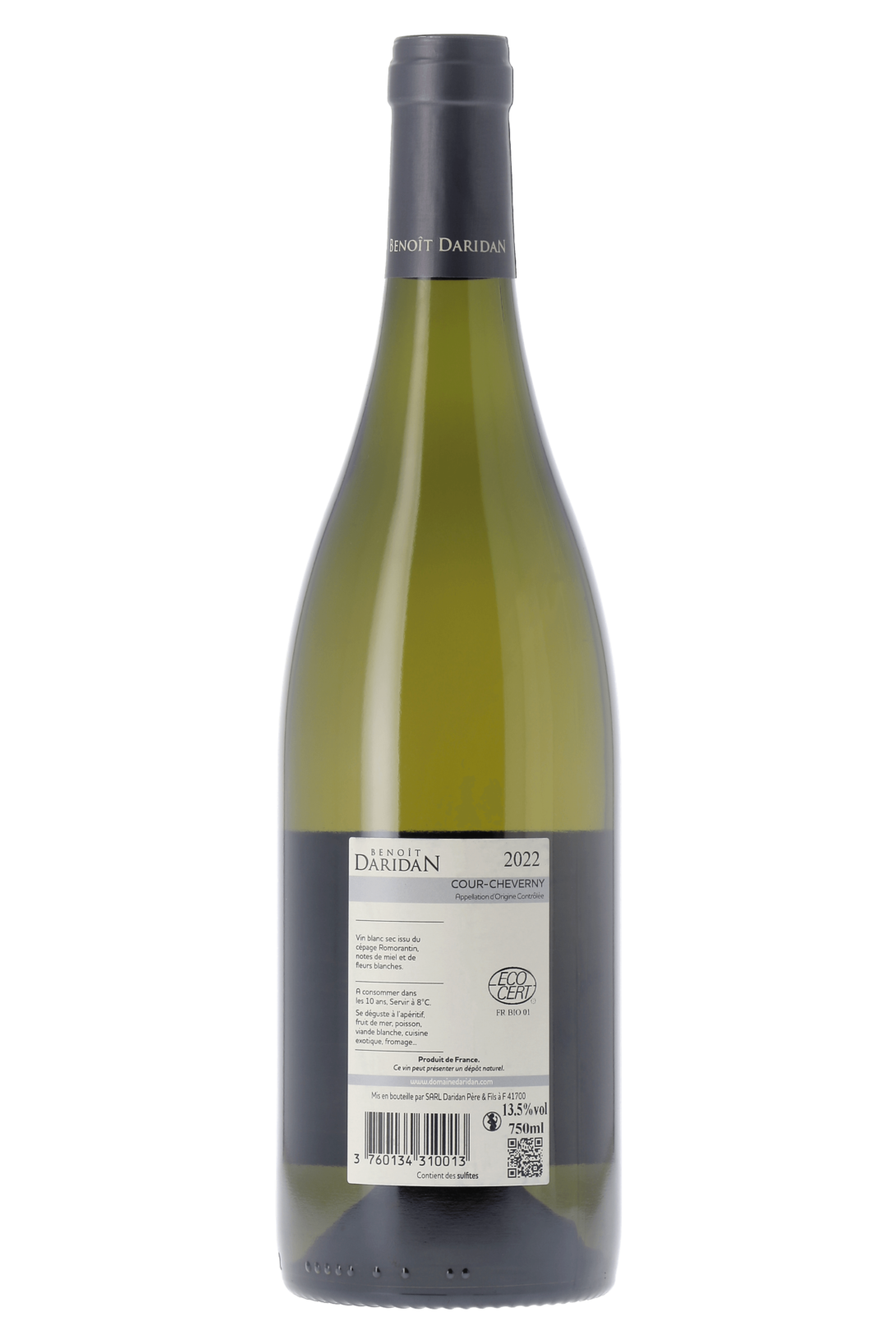 Cour-Cheverny Vieilles Vignes Domaine Daridan 2022 - frontbs