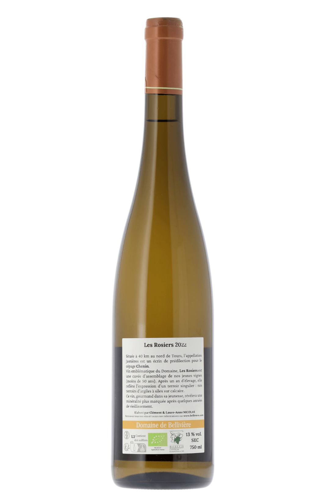 Jasnières Les Rosiers Domaine de Bellivière 2022 - frontbs