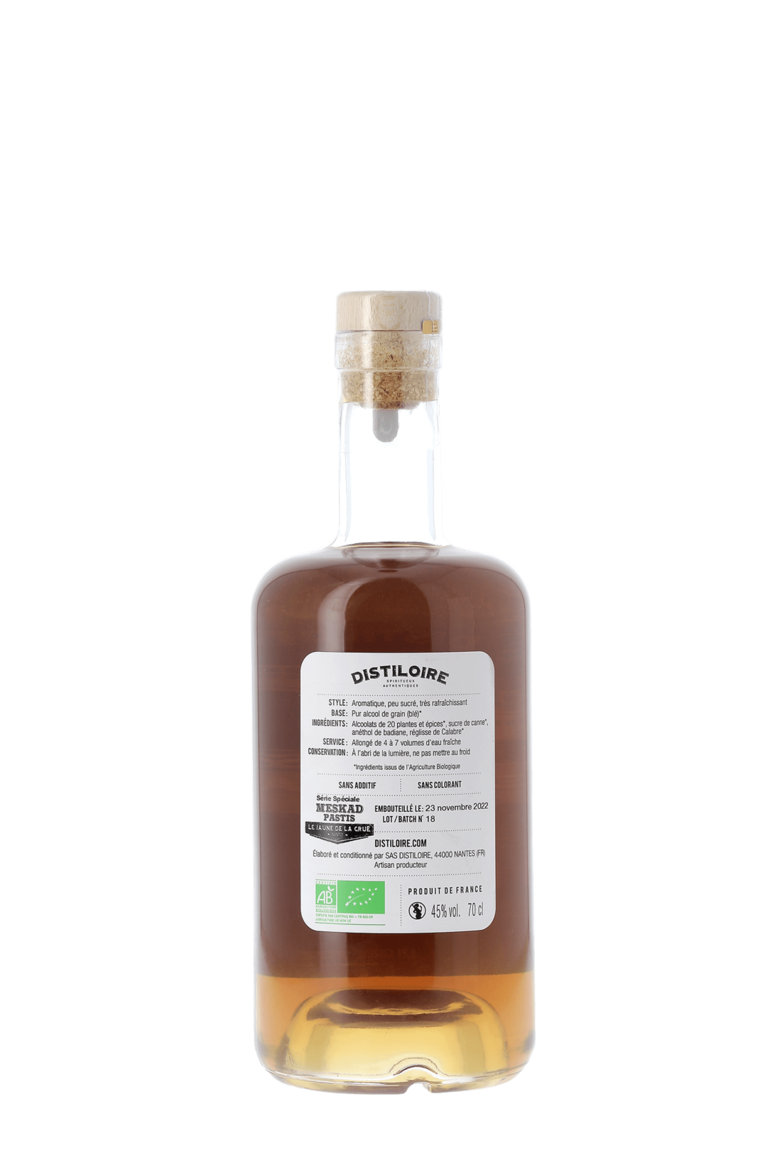 PASTIS cuvée 'Grue Jaune' - Distiloire - frontbs