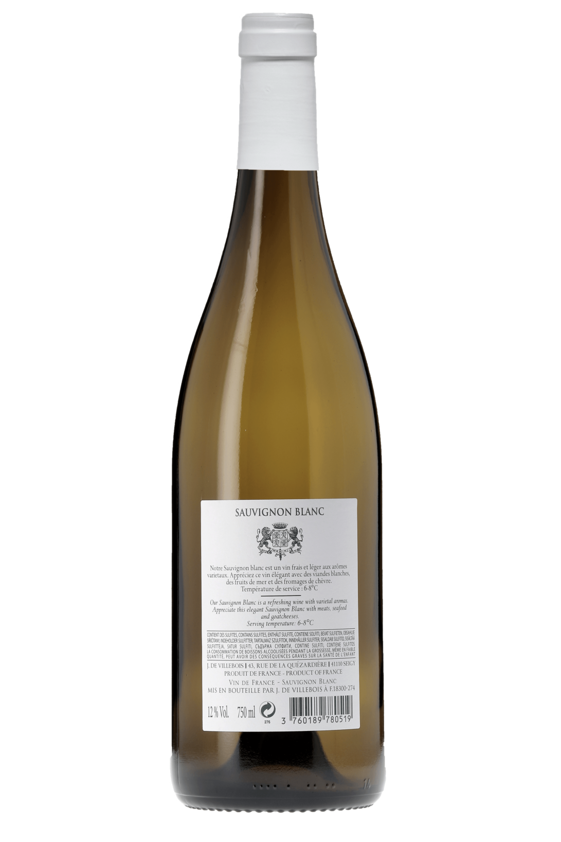 Vin de France J. de Villebois 2022 - frontbs