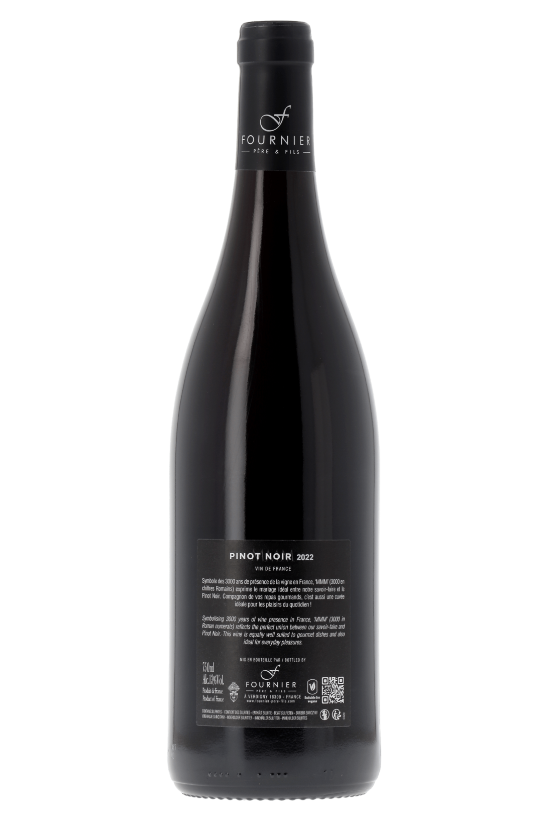 Vin de France MMM Pinot Noir Fournier Père et Fils 2022 - frontbs